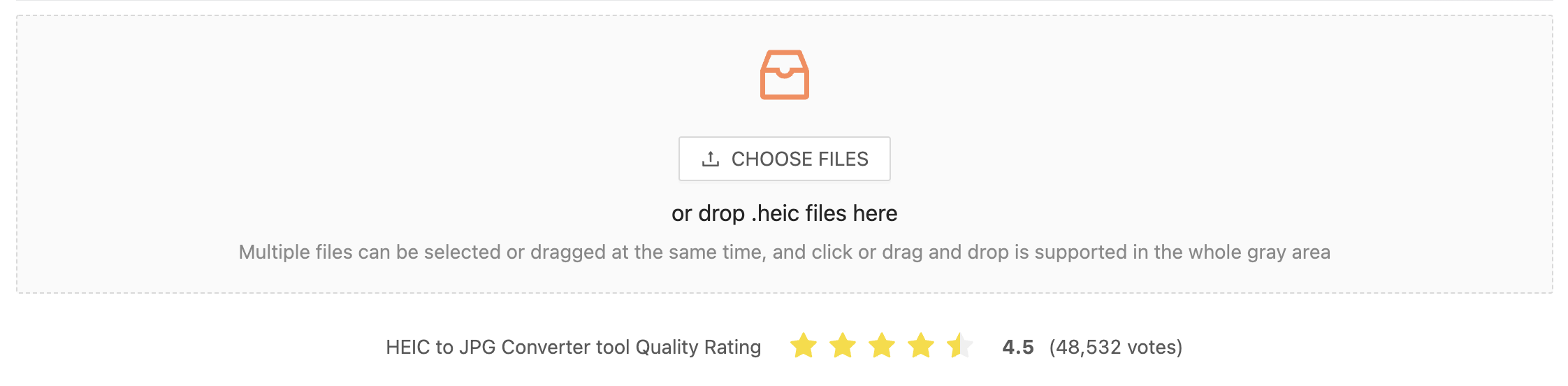 choose heic FILES